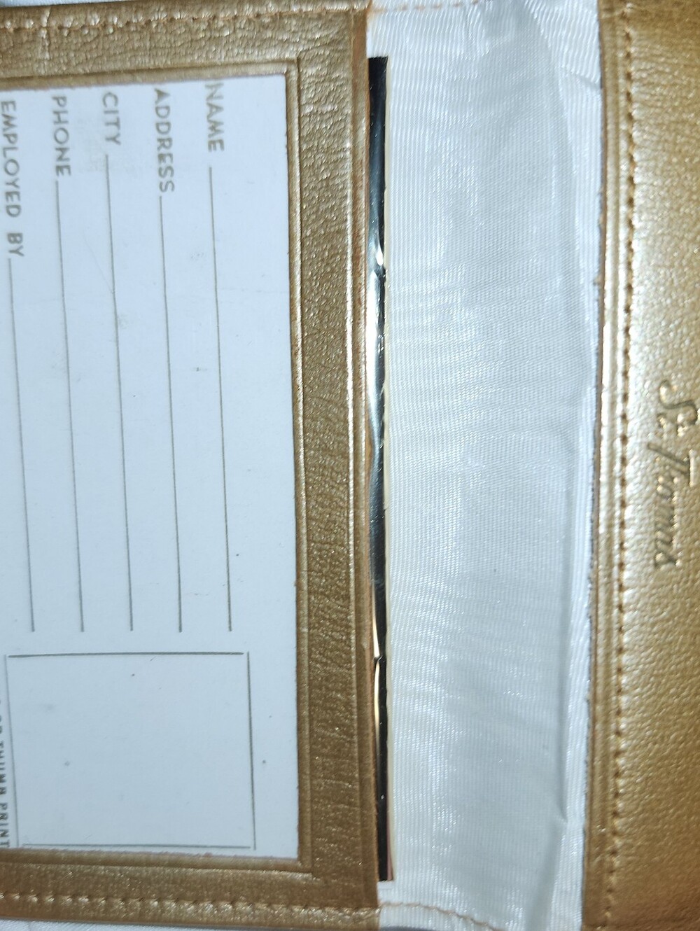 St Thomas Vintage Gold Wallet 1950s - Picture 4 of 5